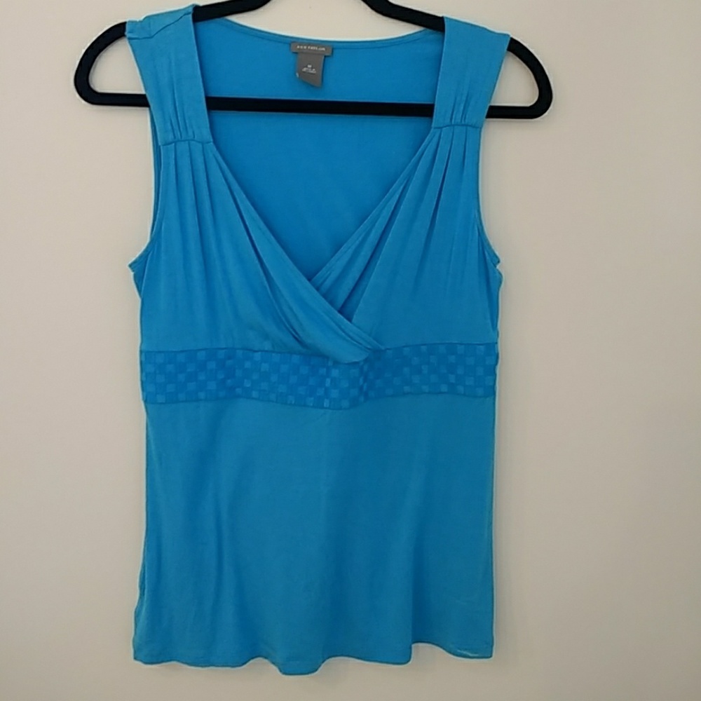 Turquoise v neck tank top